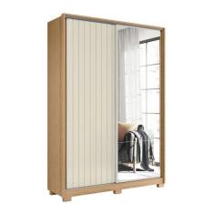 Guarda Roupa Frizatto Portas de Correr com Espelho Albatroz, Freijó/Of