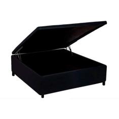 Cama Box Baú Universal CRC Linhão Black Casal 138x188 - A Costa Rica