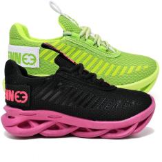 Kit 2 Tênis Infantil Menina Evoltenn Sola Trança Escolar-Feminino