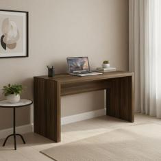 Escrivaninha Mesa Escritório ME4135 127cm Nogal Marrom - Tecno Mobili