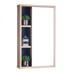 Armário para Banheiro com Espelho Milano Carvalho e Marinho