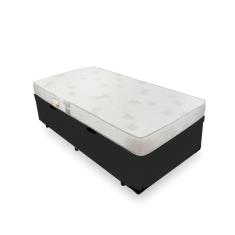 Cama Box Com Baú Solteiro + Colchão De Espuma D23 - Ortobom - Light Liso 88x188x54cm