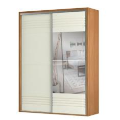 Roupeiro Solteiro 2 Portas de Correr com Espelho Dalla Costa