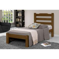 Cama de Solteiro Veneza de Madeira Maciça Tauari