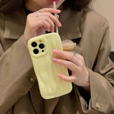 Capa de telefone de silicone macio para iphone 13 14 12 11 pro max x xs xr doces cor capa traseira para iphone 14plus, amarelo, para iphone 14pro max