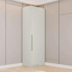 guarda-roupa de canto solteiro seletto 1 pt areia