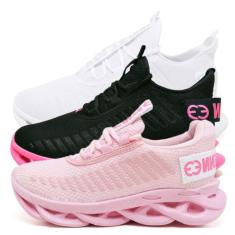 Kit Exclusivo de 3 Tênis Esportivos Femininos Sola Trançada Desempenho Imbatível-Feminino