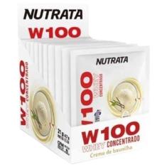 Nutrata W100 Whey Concentrado 30g display c/ 12 sachês - Creme de Baunilha
