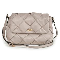 Bolsa Via Marte Tiracolo Maxi Trama Alça Ajustável B2-529