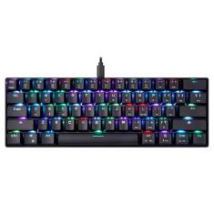 Teclado Mecânico Gamer MOTOSPEED CK61, RGB, Switch Outemu Azul, US - Preto