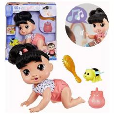 Boneca Baby Alive Engatinha Morena Katie Kat– 40 sons -  Hasbro