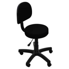 Cadeira Mocho Tatuador Estética  Preto Depilação - Alternativa