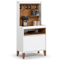 Armário Cozinha Cantinho do Café Flow 2 Portas 71cm Ej Móveis, Branco