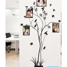 Adesivo Decorativo De Parede Arvore Para Foto E Pássaros