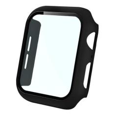 Case Bumper Silicone C/ Película Compatível com AppleWatch - GCM, Pret