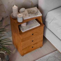 Mesa de Cabeceira 3 Gavetas Luxo - EJ MOVEIS