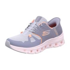 Skechers Tênis feminino Glide Step Pro Hands Free Slip Ins, Gyor = cinza/laranja, 36