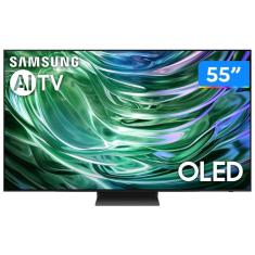 Smart TV 55" 4K OLED Samsung 55S90DA 144Hz Wi-Fi Bluetooth com Alexa 4 HDMI 2 USB