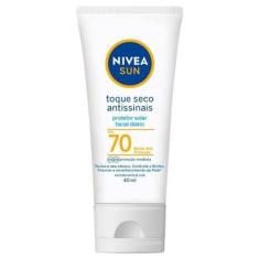 Protetor Solar Facial Antissinais Nivea Sun Toque Seco FPS70 40ml-Unissex