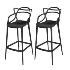 Conjunto c/2 banquetas médias Masters Allegra - 66 cm - Preto