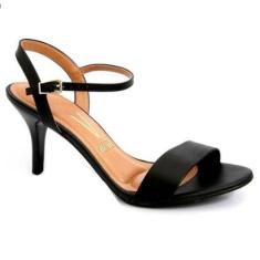 Sandália Feminina Vizzano Salto Médio Fino Pelica-Feminino