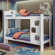 Beliche Infantil/juvenil 100% Mdf com Prateleira July Branco