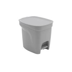 Lixeira Tramontina Basic Compact Em Polipropileno Cinza Com Haste Em Aço Galvanizado 7 L Tramontina