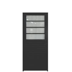 Porta Basculante Aluminio Preto 2.10 x 0.90 - Hale