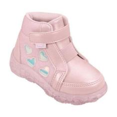 Pampili Tenis Liz de Led Coracao Rosa-Feminino