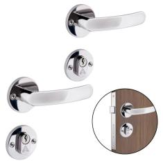 Fechadura Para Porta Externa Perfil Redondo Aço Inox 02 Un