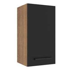 Armário Aéreo Madesa Agata 35 cm 1 Porta - Rustic/preto