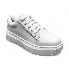 Tênis Feminino Casual Com Cadarço  Classico com Solado Plataforma Trat