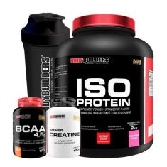 Kit Iso Protein 2kg + Power Creatina 100g + BCAA 4,5 100g Tangerina + 