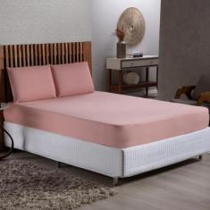 Lençol Cama de Casal Premier 170 Fios Avulso - LuckBaby, Salmão