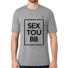 Camiseta Sextou BB - Foca na Moda, Cinza, M