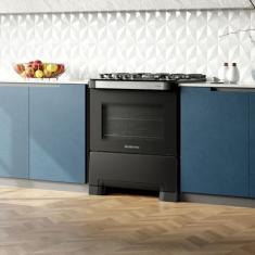 Fogão Mueller Decorato Vetro 5 Bocas Automático Mesa de Vidro Tripla Chama