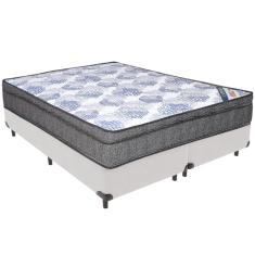 Cama Box Branco E Colchão Iso Superpocket Molas Ensacadas Queen Ortobom