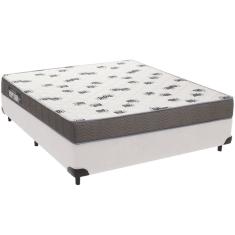 Cama Box Branco E Colchão Light Espuma D33 Casal Ortobom