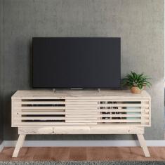 Rack para TV até 65 Polegadas 2 Portas Fizz 1.5 Madetec, Calacatta/Off