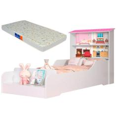 Cama Casa Infantil Princesa com Prateleiras e Colchão - Loja Tigo