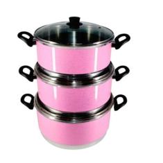 Jogo Panelas Grande (jogão) Rosa Alumínio 3 Peças Rosa - CONTINENTAL