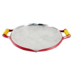 Chapa Disco Arado Alumínio Fundido Craqueada Alça Madeira - DIVIFORTE,