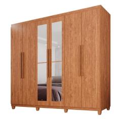 Guarda-roupa Casal 100% Mdf 6 Portas E 4 Gavetas Espanha Com Espelho
