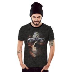 Camiseta Oculos Escuro Caveira Motociclista - Di Nuevo, Grafitte, G