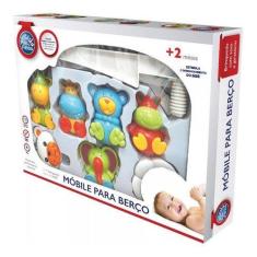 Móbile Musical Pelúcia Ursinho Estampado Bebe Menina Menino - Pais E F