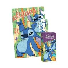 Isakids – Quebra-Cabeça Stitch 100 Peças | Diversão e Desenvolvimento Infantil | Montagem de 34,5 x 22,6 cm | Indicado a Partir de 6 Anos