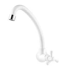 Torneira para Lavatório Víqua Parede Foz ABS Branca