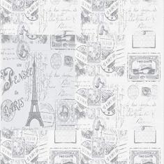 Papel De Parede Adesivo Lavável Paris Preto E Branco 3m