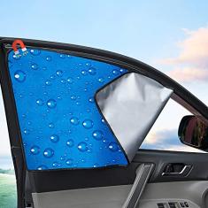 Aokway Protetor solar para janela de carro, para-sol, para-sol lateral do motorista, 2 peçasaokway preto AKW-17