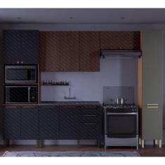 Paneleiro de Cozinha Sálvia 40cm 2 Portas Freijó/Grafite